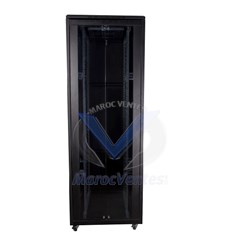 Armoire 42U avec porte avant perforée et 4 ventilos Armoire 800 x 1000 avec étagère et ventilation